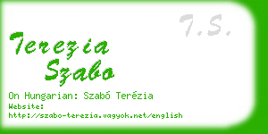 terezia szabo business card