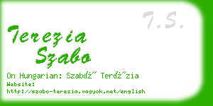 terezia szabo business card
